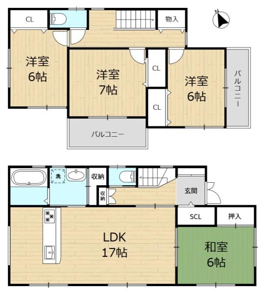 生駒市上町の中古一戸建