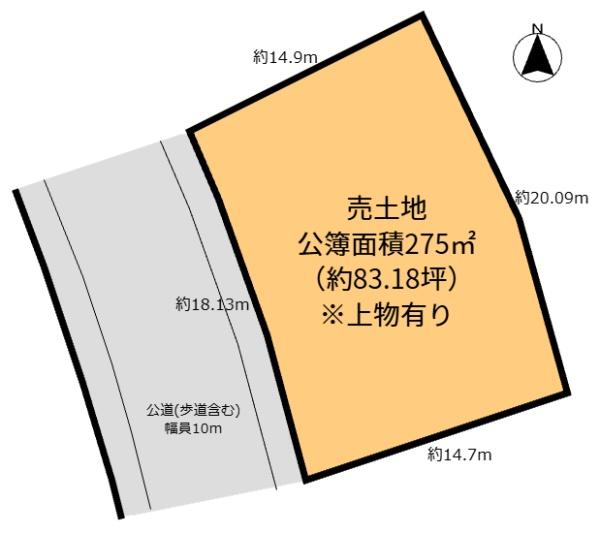 生駒市鹿ノ台北１丁目の土地