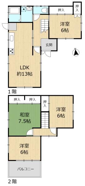奈良市富雄川西一丁目　中古一戸建