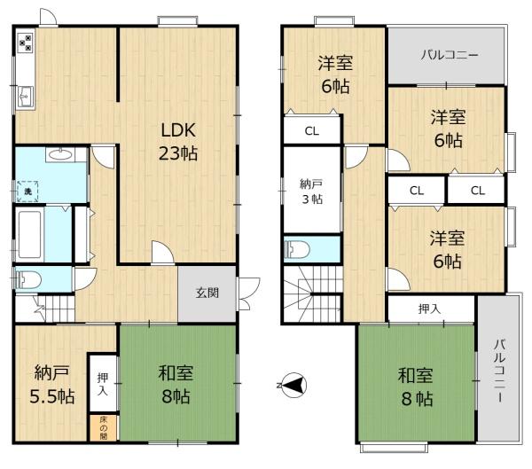 生駒市真弓３丁目の中古一戸建て