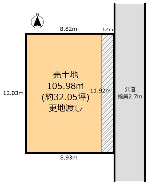 奈良市南京終町　売土地