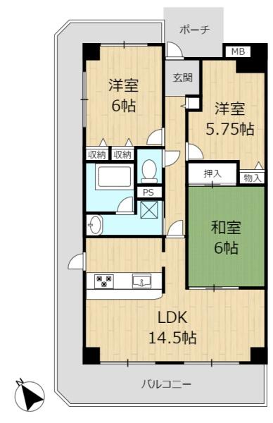ヴェルナール富雄壱番館