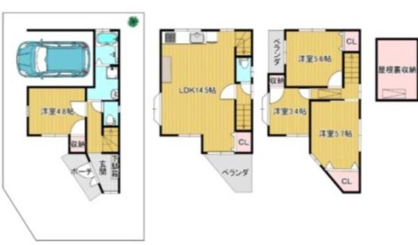 大阪市城東区中浜３丁目の中古一戸建