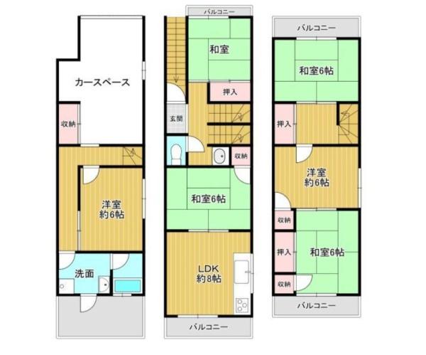 大阪市旭区高殿７丁目の中古テラスハウス