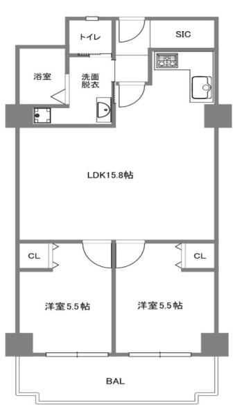 クローバーハイツ森小路２号棟