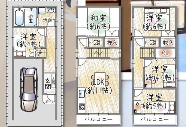 大阪市城東区中浜１丁目の中古一戸建