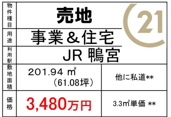 小田原市中里　　事業用地＆住宅用地