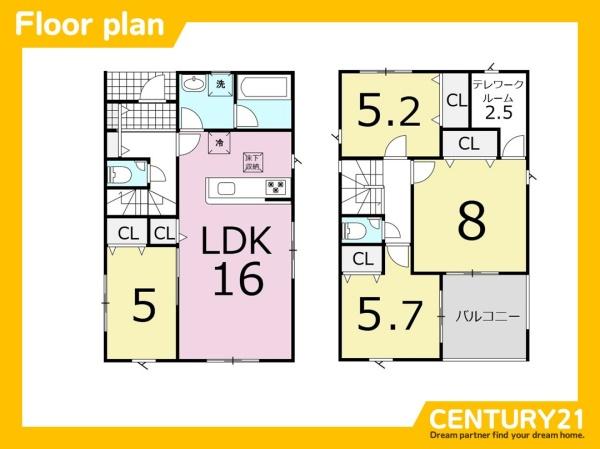 一宮市萩原町花井方第3 1号棟 全2棟(間取り)