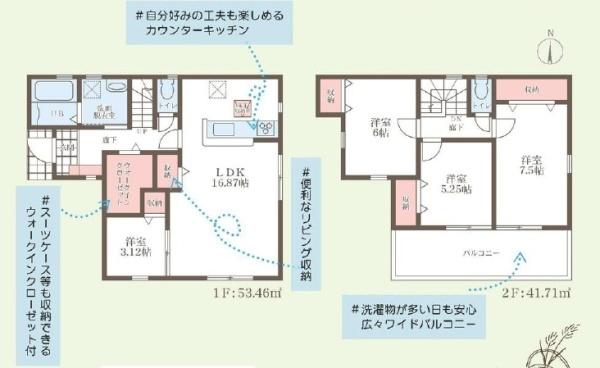 奈良神功5丁目全3棟（1号地）