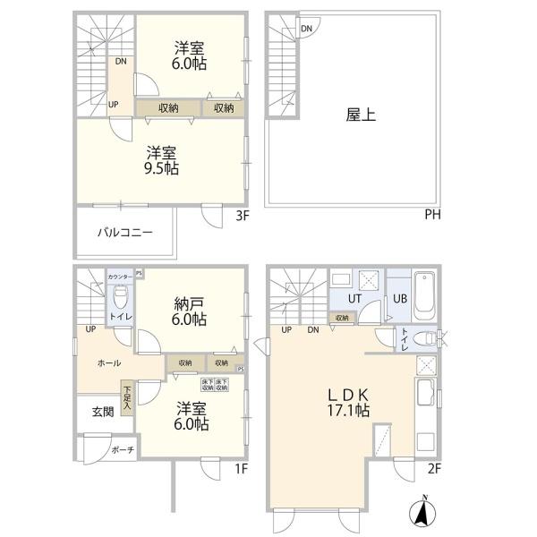 札幌市中央区南二十条西12丁目の中古一戸建て(間取り)
