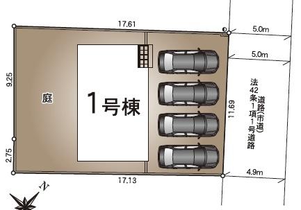 クレイドルガーデン東区戸島第八1号棟(区画図)