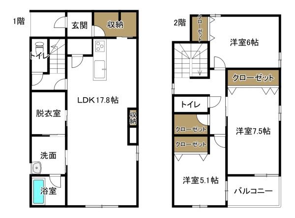 桑名市東矢田町1期2号地　新築分譲