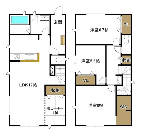 桑名長島町大倉24-1期1号棟　新築分譲戸建