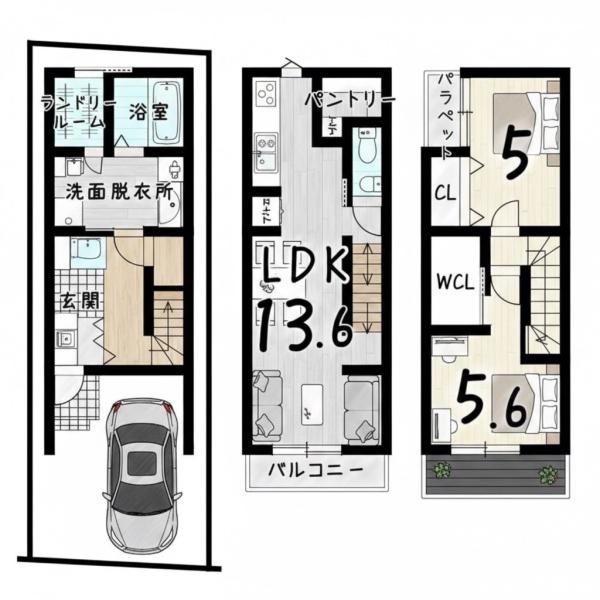 京都市伏見区向島二ノ丸町の新築一戸建