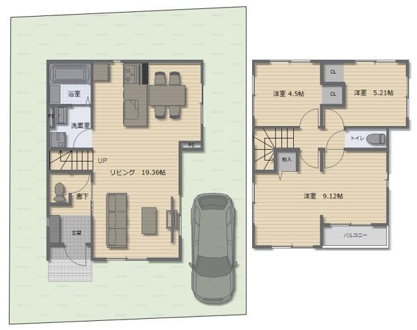 京都市伏見区桃山町伊賀の新築一戸建(間取り)