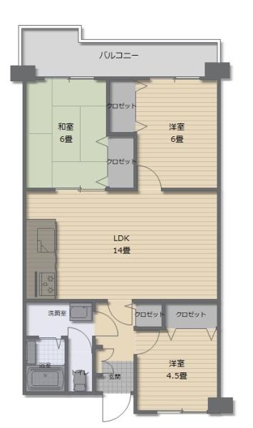 ハイム伏見A棟(間取り)