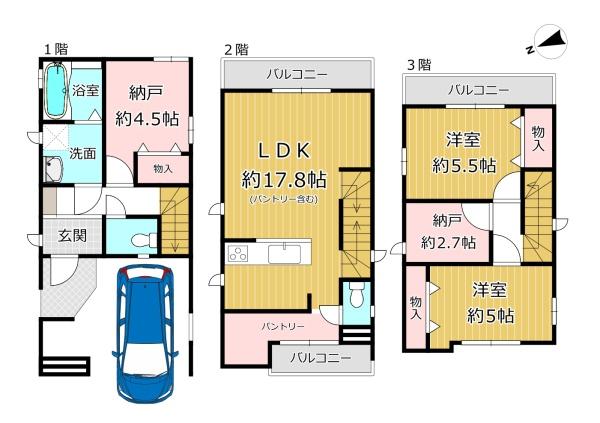 八尾市高安町南３丁目の新築一戸建