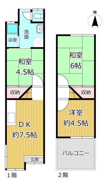 大東市北条２丁目の中古テラスハウス