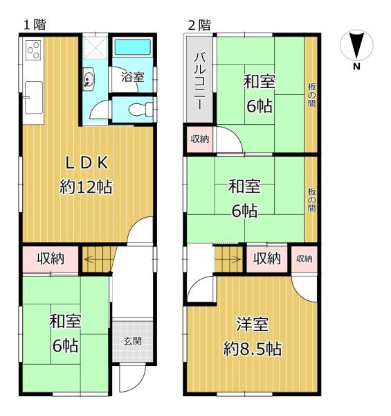 八尾市福万寺町南２丁目の中古一戸建