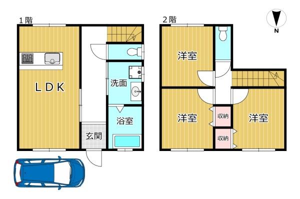八尾市中田２丁目の中古一戸建て