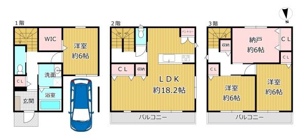 八尾市竹渕１丁目の新築一戸建