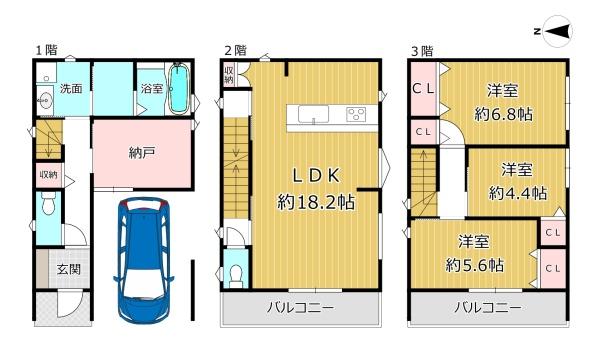 大阪市平野区平野南３丁目の新築一戸建