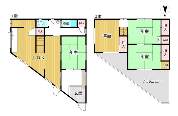 八尾市西弓削２丁目の中古一戸建