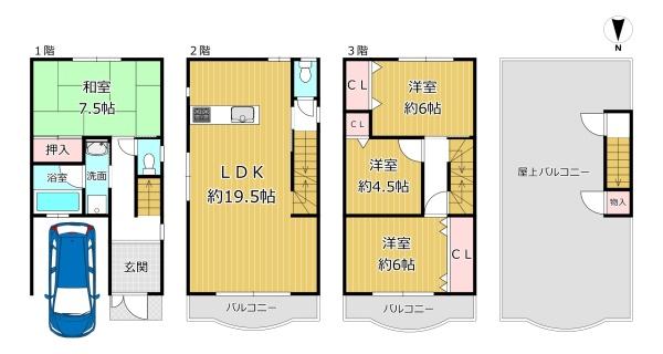 大阪市平野区平野市町２丁目の中古一戸建