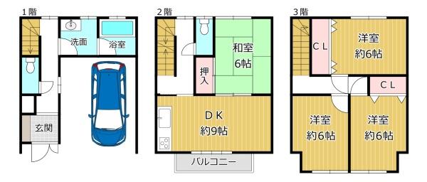 八尾市南植松町４丁目の中古テラスハウス