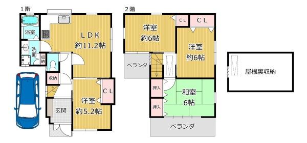 八尾市刑部３丁目の中古一戸建て