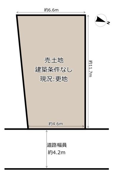 八尾市曙町4丁目の土地(間取り)