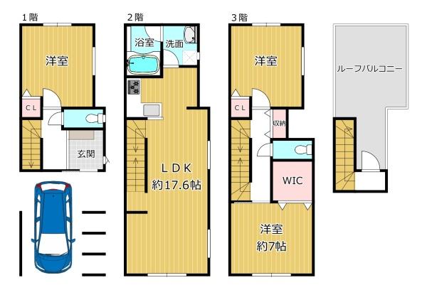 大阪市平野区流町２丁目の新築一戸建