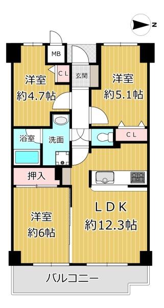 藤和ハイタウン平野駅前(間取り)