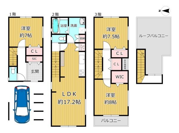 大阪市平野区流町２丁目の新築一戸建