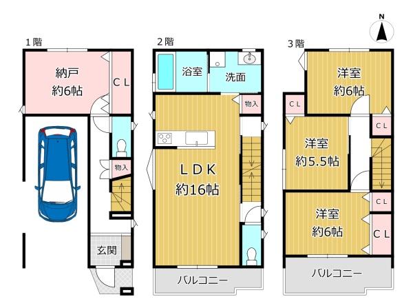 大阪市平野区瓜破西１丁目の新築一戸建