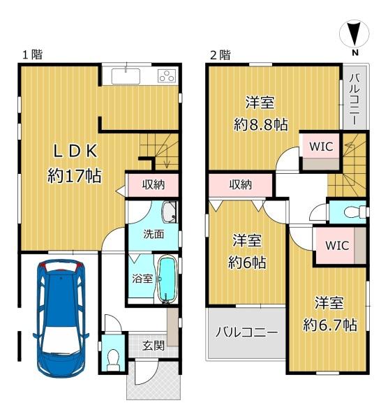 大阪市平野区平野市町３丁目の新築一戸建
