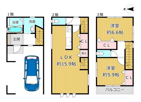 八尾市跡部北の町１丁目の新築一戸建