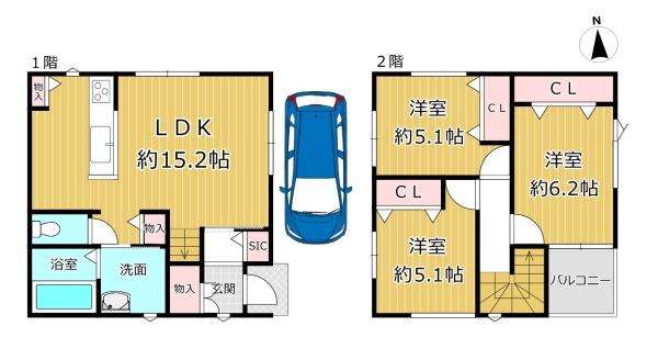 八尾市山城町３丁目の新築一戸建
