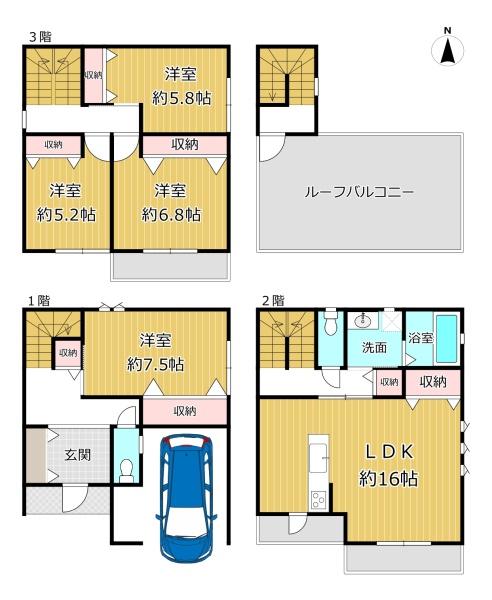 大阪市平野区喜連３丁目の新築一戸建