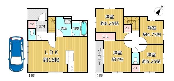 八尾市久宝園２丁目の新築一戸建