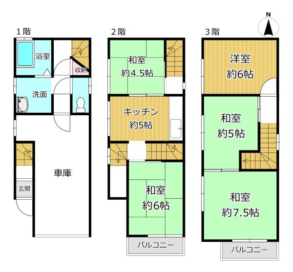 大阪市平野区瓜破東３丁目の中古一戸建
