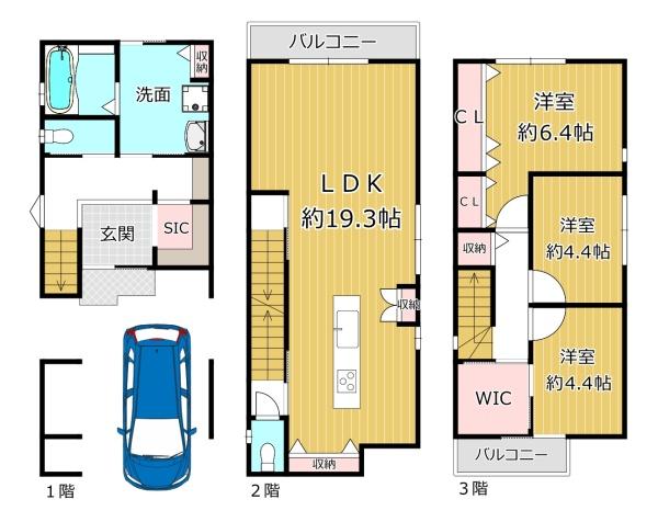 大阪市平野区長吉六反３丁目の新築一戸建