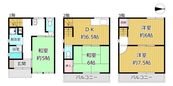 大阪市平野区瓜破７丁目の中古一戸建