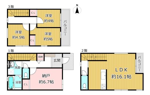 大阪市平野区瓜破西３丁目の新築一戸建