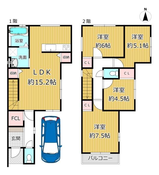 大阪市平野区瓜破西３丁目の新築一戸建