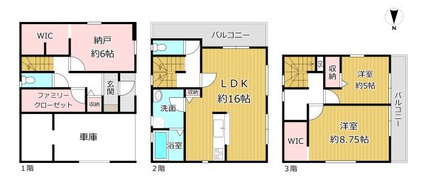 大阪市平野区加美鞍作３丁目の新築一戸建