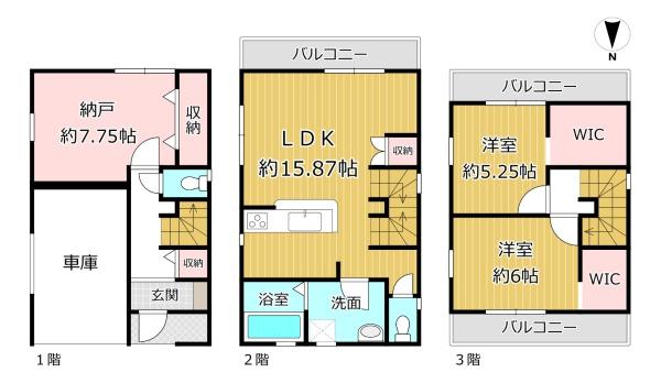 大阪市平野区加美鞍作３丁目の新築一戸建