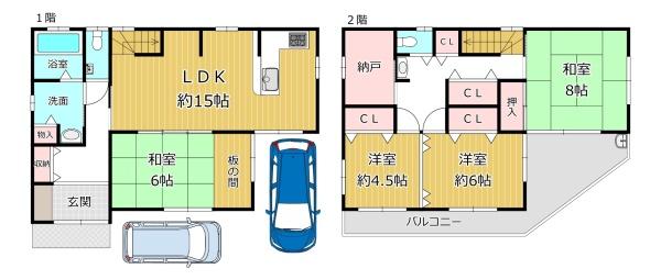 八尾市若林町３丁目の中古一戸建て