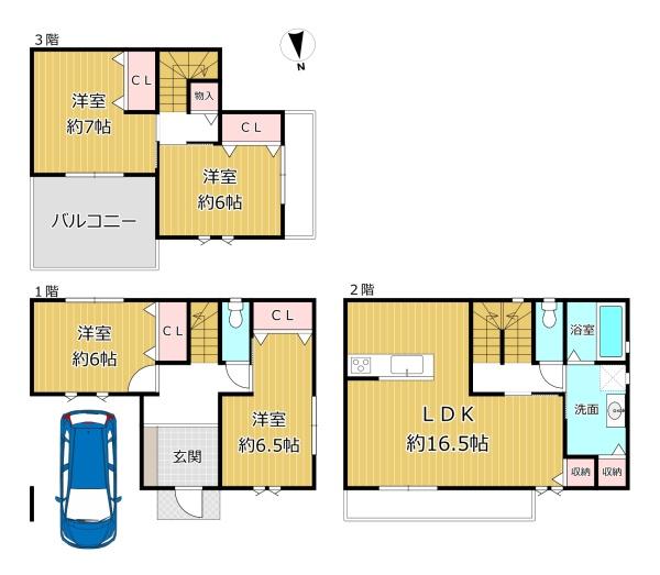 八尾市北本町３丁目の新築一戸建