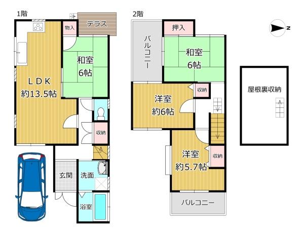 八尾市東太子１丁目の中古一戸建